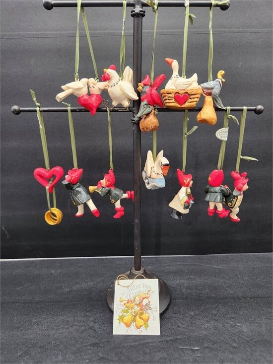 House Of Hatten Other - House of Hatten VINTAGE Denise Calla Mini 12 Days of Christmas Ornaments, 1990s